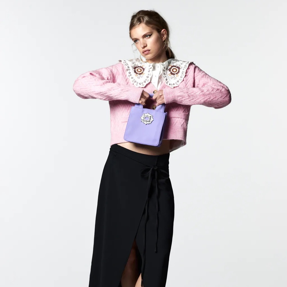 Zara embroidered poplin top - Picture 5 of 9